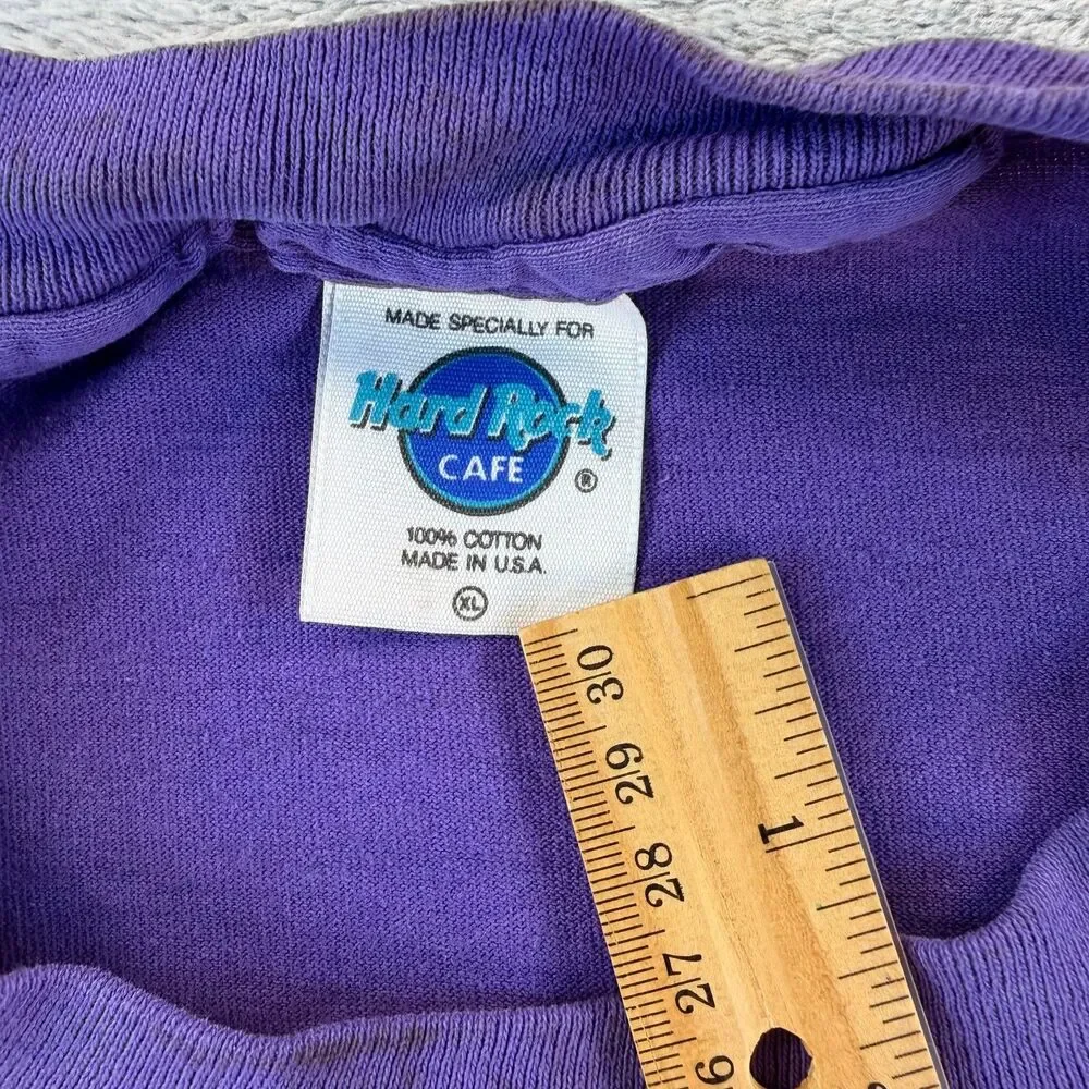 Hard Rock Cafe Las Vegas T Shirt Mens XL USA Single Stitch Purple